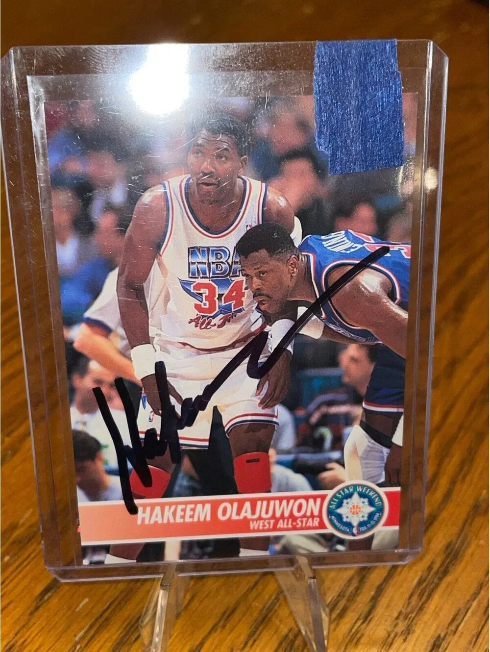 Hakeem Olajuwon authentic Autograph Card COA
